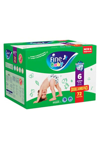 Fine Baby حفاضات مقاس 6، +16 كجم، 72 حفاضة