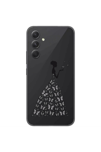 Other Samsung Galaxy A05s Butterfly Girl Transparent Silicone TPU Θήκη