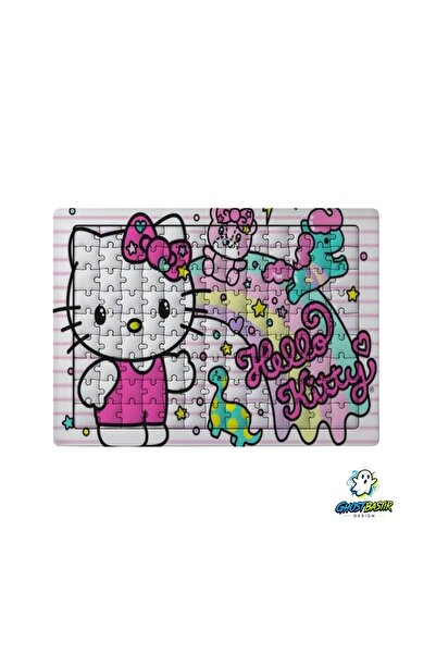 Ghostbastır Design Hello Kitty 99 Parça Ayaklı Puzzle – Dekoratif Çocuk Yapbo...