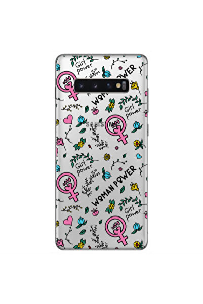 Other Samsung S10 Plus Woman Power Transparent Silicone TPU Θήκη
