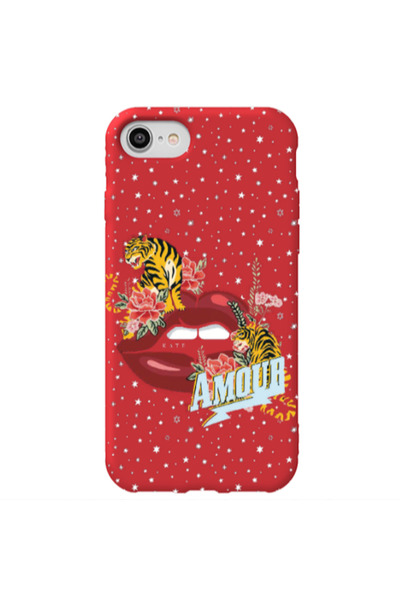 Other Apple iPhone SE 2020 Amour Red Colored Silicone TPU Θήκη