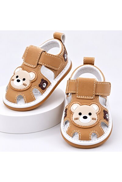 Superbaby Brown sandals with peepers - Happy Cute Bear