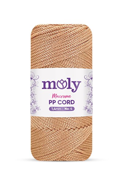 Moly Pp Cord No:4 Polyester Makrome Ip |Col. No: 039 - Koyu Bej | 4mm 200gr