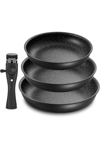 OEM Set of 4 pans with detachable handle, non-stick ceramic, Induction & oven...