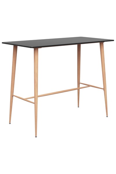 vidaxl Masă de bar, negru, 120 x 60 x 105 cm