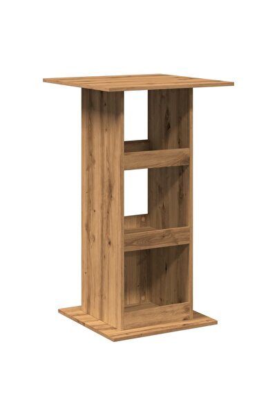 vidaxl Masă de bar cu depozitare, stejar artizanal, 60x60x102 cm, lemn