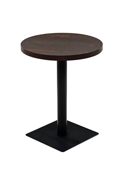 vidaxl Masă bistro, MDF și oțel, rotundă, 60x75 cm, Cenușiu închis