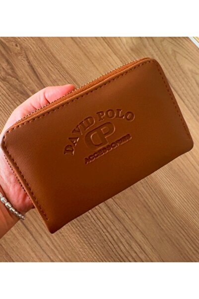 KIRASE Women's Davıdpolo Printed Double Zipper Sports Medium Size Women's Wallet