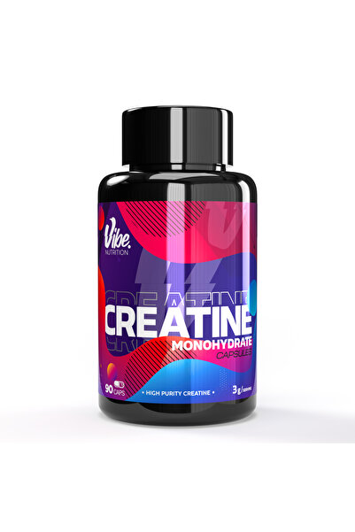 Vibe Nutrition Creatine Monohydrate 100% | 1g per capsule 90 Capsules |