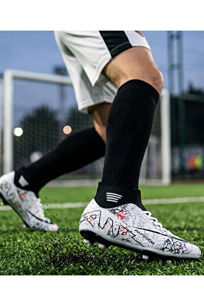 Techsport Laliga Air Unisex Astroturf and Turf Football Shoes with Socks Colo...