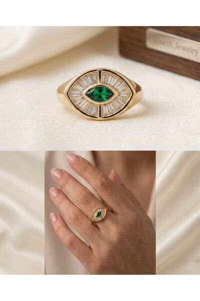Riseth Jewelry GREEN KISSING RING