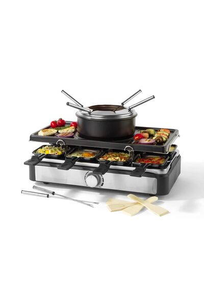 petra 2'si 1 Arada Raclette ve Fondü, 8 Kişilik Büyük Teppanyaki Izgara, Duma...