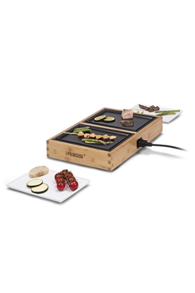PRİNCESS Dinner4Bambu, raclette, 2 ızgara ve 2 servis tabaklı iki masa ızgara...