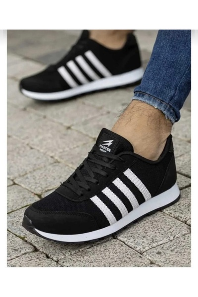 STAR STEP Unisex Lace-Up Black and White Daily Comfortable Casual Comfortable...