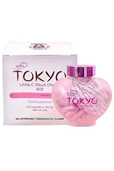 AİSHİ Tokyo White C-Block Defyag Capsules, 60 Capsules - with Glutathione, Na...