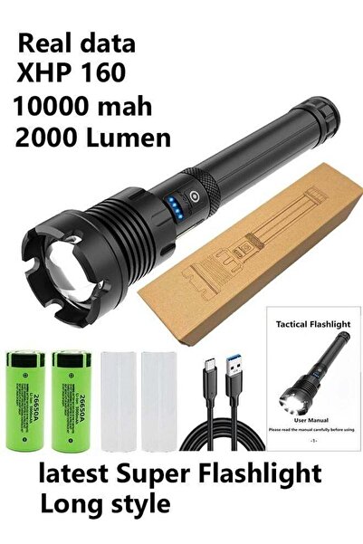 Arabest XHP160 Powerful LED Flashlight,High Power Tactical Torch Light,Rechar...