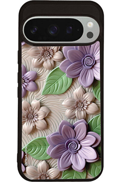 Other Θήκη Sonique Σειράς 3D Λουλουδιών για Google Pixel 9 Pro 5G Βιολετί