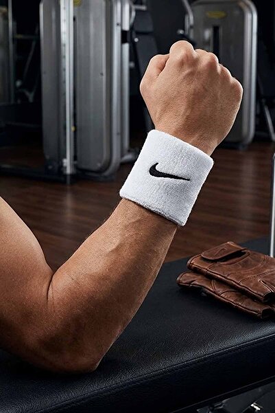 Nike Swoosh Sporcu Bilekliği - 2'li Paket Çift Yönlü Havlu Ter Bandı, Tenis, ...
