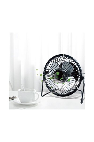 Zet Ventilator Metalic Negru cu USB, 13 cm, Design Compact și Rezistent pentr...
