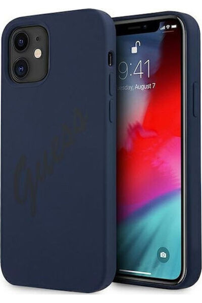 Guess Βίντατζ Πίσω Κάλυμμα Σιλικόνης Μπλε (iPhone 12 mini) Κωδικός: GUHCP12SL...