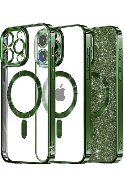 Techsuit Λαμπερή Πίσω Θήκη Σιλικόνης Πράσινη (iPhone 16 Pro Max)