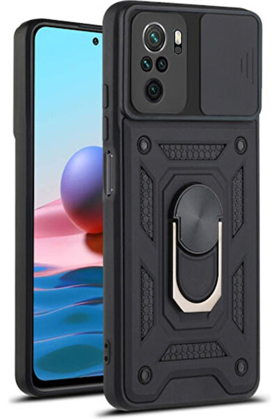 Techsuit Camshield Πίσω Κάλυμμα Σιλικόνης Μαύρο (Redmi Note 10 / 10s / Poco M5s)
