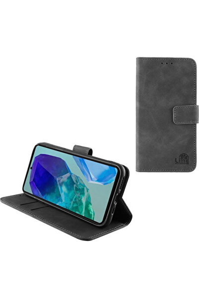 Lime&co Lime Book Συνθετικό Δέρμα / Σιλικόνη Γκρι (SAMSUNG M55 5G M556)