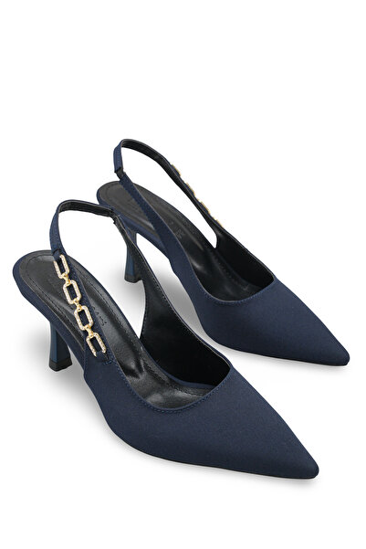 Riccon Women's Pointed Toe Open Back Thin Heeled Shoes 0012122