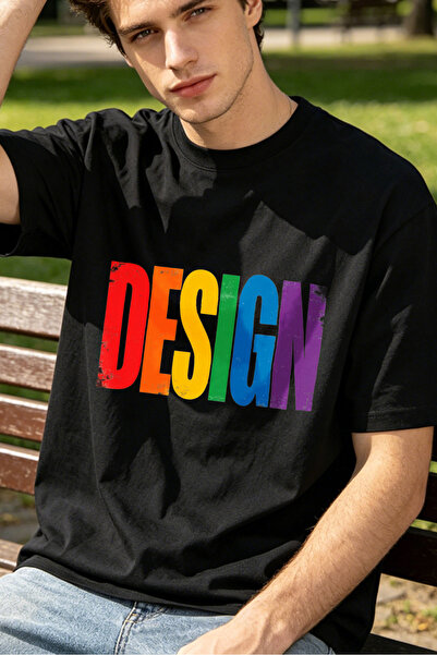 Fleck Casual Style T Shirts For Men Rainbow Design Text Personalized Shirts