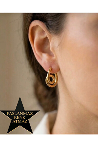 stainless steell 316L Steel Curved Women's Earrings
