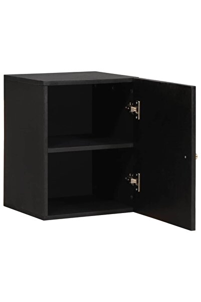 vidaxl Dulap de perete Negru 38 x 33 x 48 cm Lemn de mango solid