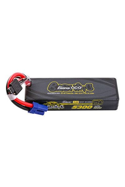 GENS ACE Baterie Lipo G-Tech 5300mAh 7.4V 100C 2S1P pentru drone RC cu conector