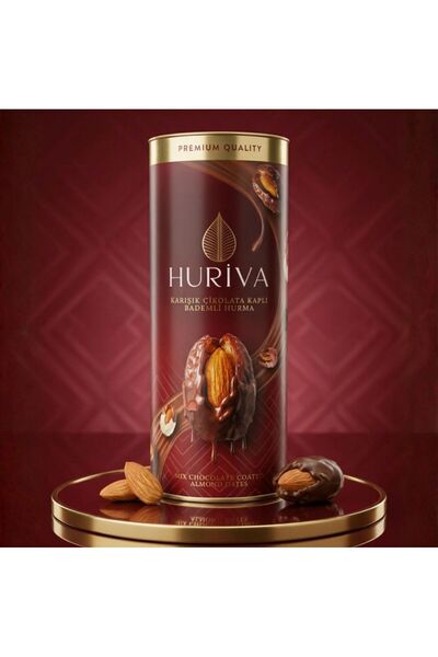 Huriva Karışık Çikolatalı Bademli Hurmalar 200 GR