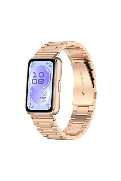 Techsuit Ανοξείδωτο ροζ λουράκι Huawei Band 11