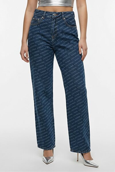 Don't Call Me Jennyfer Women Regular Fit Allover Print No Stretch Wide Leg Je...