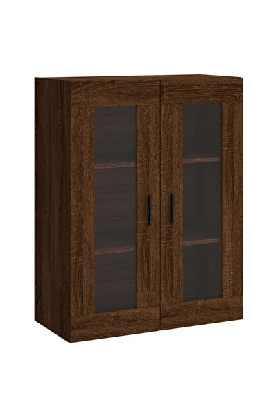 vidaxl Wall-mounted cabinet, brown oak, 69.5x34x90 cm