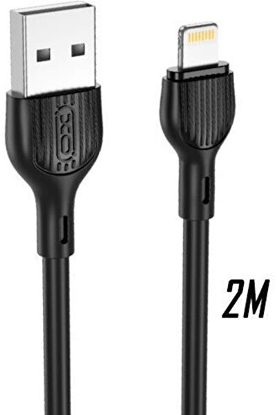 Xo NB200 Καλώδιο USB-A σε Lightning Μαύρο 2μ (16.005.0140)