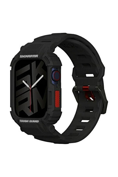 Skinarma Πλαστική Θήκη Μαύρη με Λουράκι για Apple Watch 45mm, Apple Watch 44mm