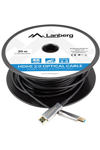 Lanberg Καλώδιο HDMI 2.0 Premium Υψηλής Ταχύτητας 4K 60Hz HDR HDMI Αρσενικό -...