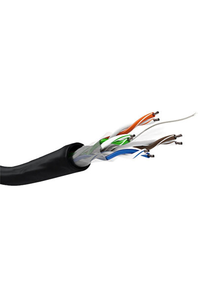 goobay Καλώδιο Ethernet U/UTP Κατηγορίας 6, 100μ, Μαύρο, Κωδικός: 57199