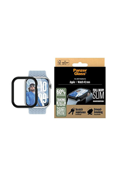 Panzer Glass PanzerGlass Πλαστική Θήκη με Γυαλί σε Μαύρο χρώμα για Apple Watc...