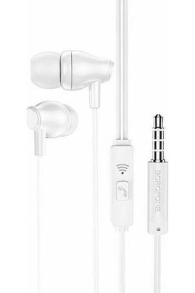 Generic Brand BM61 Ενδοωτικά ακουστικά handsfree με βύσμα 3.5mm, λευκά