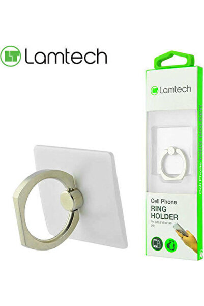 Lamtech Δαχτυλίδι στήριξης για κινητό τηλέφωνο σε λευκό χρώμα