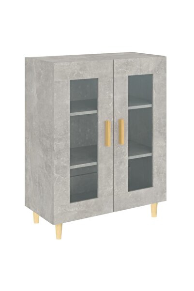 vidaxl Dulap, gri beton, 69,5x34x90 cm, lemn compozit