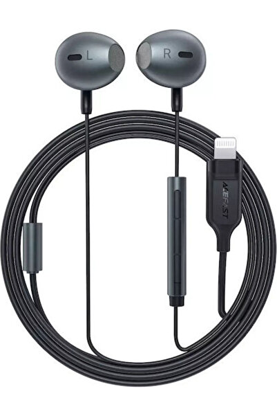 Acefast Ενδοωτικά ακουστικά handsfree με βύσμα Lightning, μαύρα