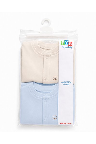 FYB 2-Piece Baby Sleep and Play Jumpsuit with Booties and Snap Fasteners, 100% Cotton