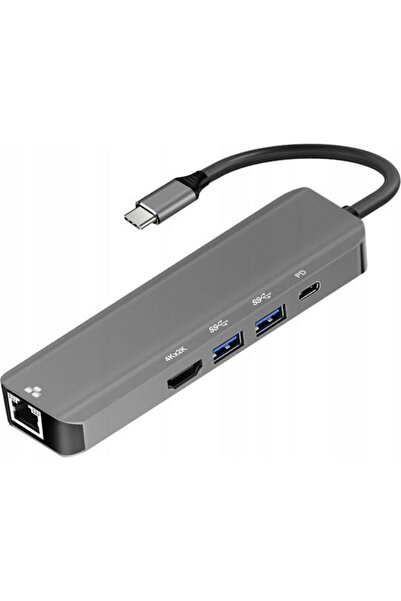 ART Σταθμός σύνδεσης USB-C με HDMI 4K PD Ethernet Ασημί (C15-1)