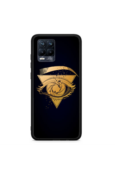 Other Realme 8 Triangular gold eye Black Glossy Θήκη