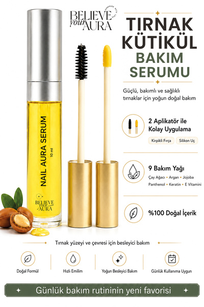 Believe Your Aura Tırnak ve Kütikül Bakım Serumu - %100 Doğal İçerikler Provi...