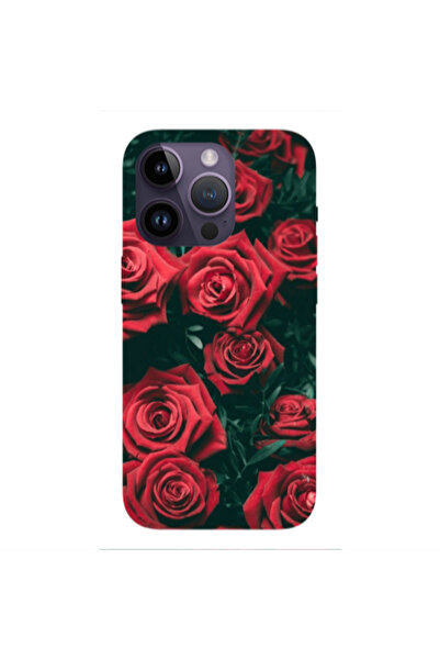 Other Apple iPhone 14 Pro Red Roses Transparent Silicone TPU Θήκη